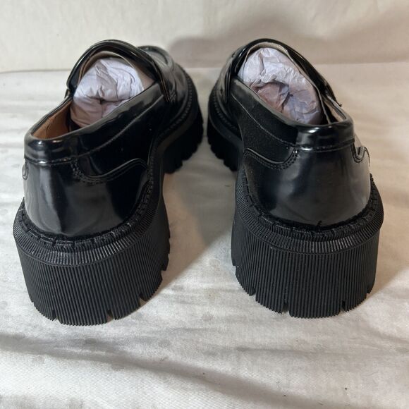 Chunky Retro Loafers Women 5.5 Black - Picture 11 of 12